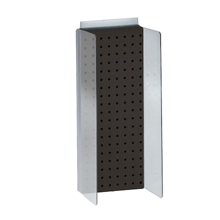 Azar Displays 8"W x 20.625"H Pegboard Powerwing Display 700359-BLK